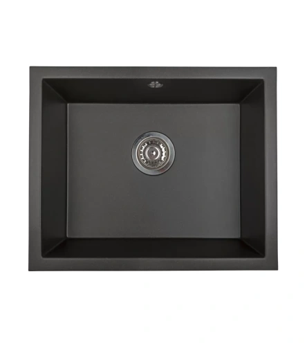 Zlewozmywak granitowy Junit 56 (czarny metalik)
