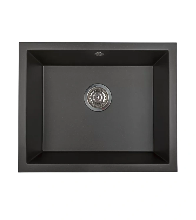 Zlewozmywak granitowy Junit 56 (czarny metalik)