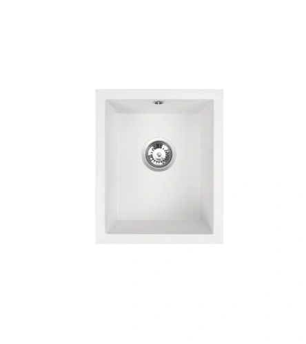 Zlewozmywak granitowy podwieszany jednokomorowy JUNIT 38 biały