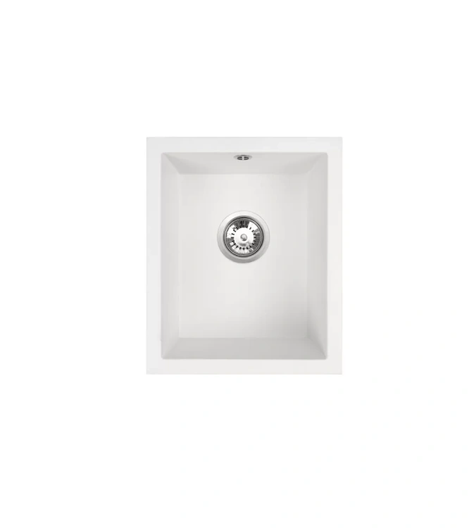 Zlewozmywak granitowy podwieszany jednokomorowy JUNIT 38 biały