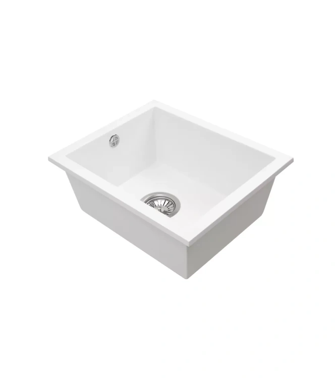 Zlewozmywak granitowy JUNIT 38 biały