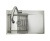 Zlewozmywak stalowy 7849 lewy z koszykiem i z baterią