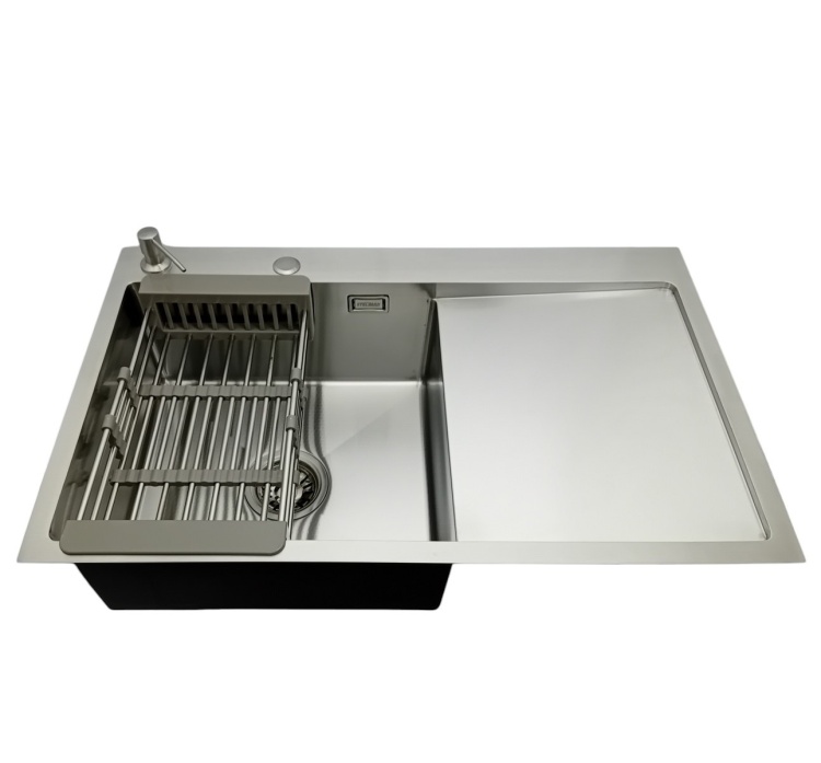 Zlewozmywak 7849 lewy STELLMAN z koszykiem i z dozownikiem