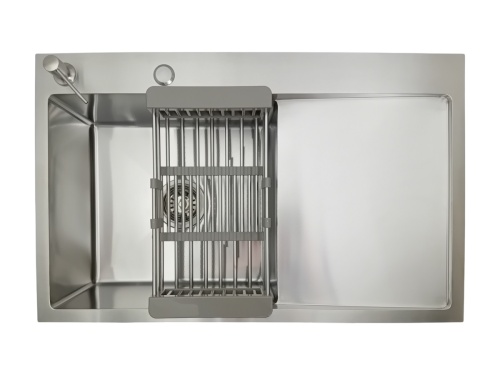 Zlewozmywak 7849 lewy z koszykiem i dozownikiem