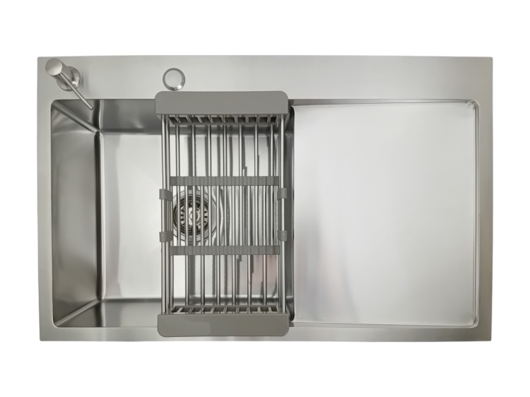 Zlewozmywak 7849 lewy z koszykiem i dozownikiem