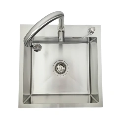 Zlewozmywak stalowy STELLMAN 5050 Inox z Dozownikiem i Baterią AFINO