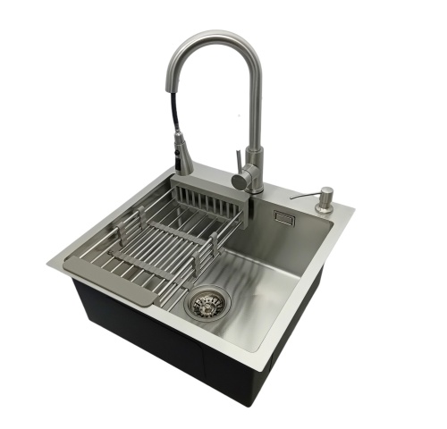 Zlewozmywak 5050 inox koszyk dozownik bateria