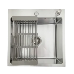 Zlewozmywak stalowy STELLMAN 5050 Inox z Dozownikiem i Koszykiem