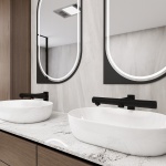 Bateria bezdotykowa umywalkowa Power 3w1 dozownik suszarka CZARNA