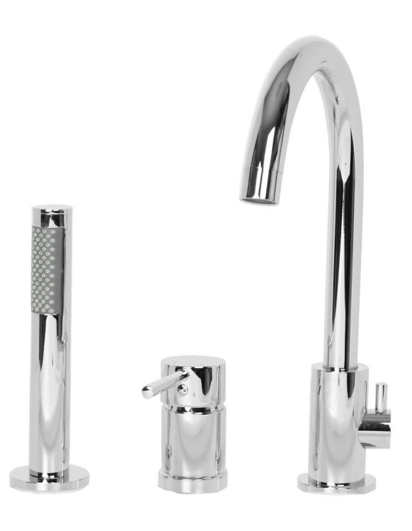 UNO Bateria wannowa 3 otworowa CHROM STELLMAN