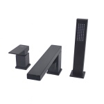 TERZO Bateria Wannowa 3 Otworowa CZARNA