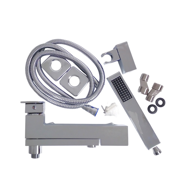 Bateria wannowa natryskowa prysznicowa QATRO chrom - zestaw