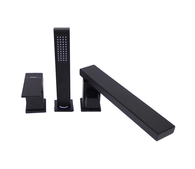 Bateria wannowa 3-otworowa CZARNA Stellman TERZO