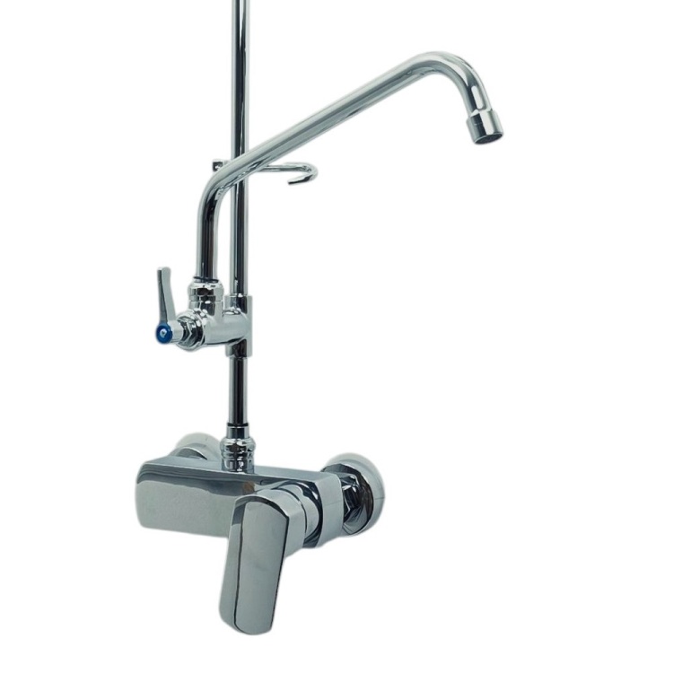 Bateria gastronomiczna kuchenna wysoka Ścienna Chrom