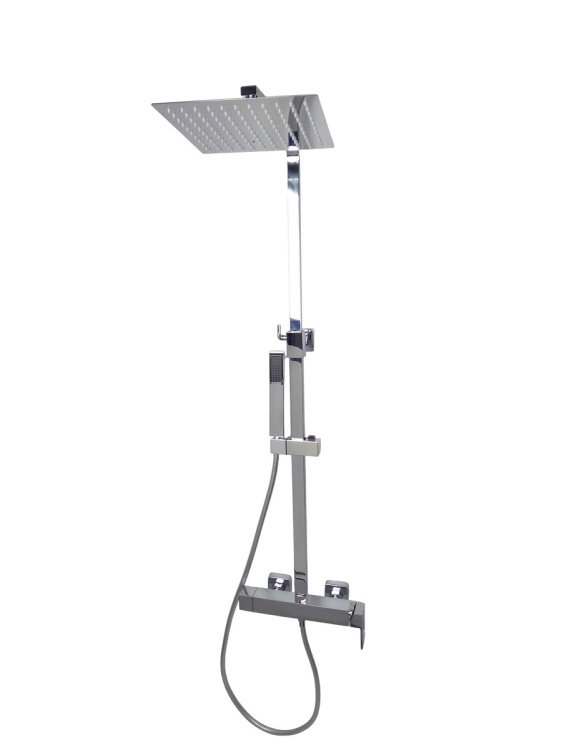 Zestaw natryskowy z deszczownicą QATRO Chrom