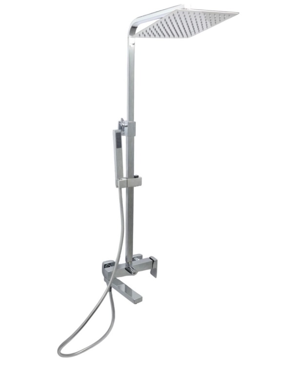 Zestaw wannowo-natryskowy z deszczownicą QATRO Chrom 1633C