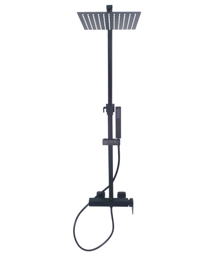 Zestaw natryskowy prysznicowy z deszczownicą QATRO Black