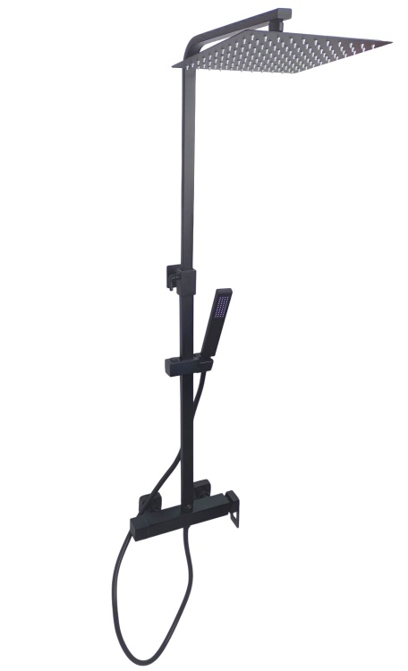 Natryskowy prysznicowy zestaw z deszczownicą QATRO Black