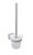 Szczotka toaletowa montowana do ściany chrom + szkło matowe