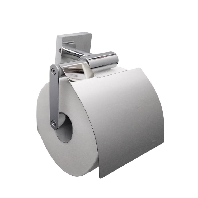 Uchwyt na papier toaletowy z klapką z papierem