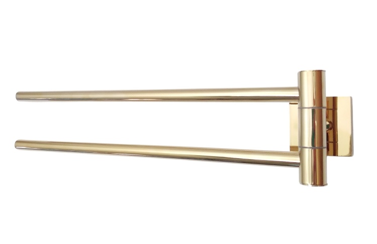 Wieszak na ręcznik ruchomy podwójny ARGIO Gold