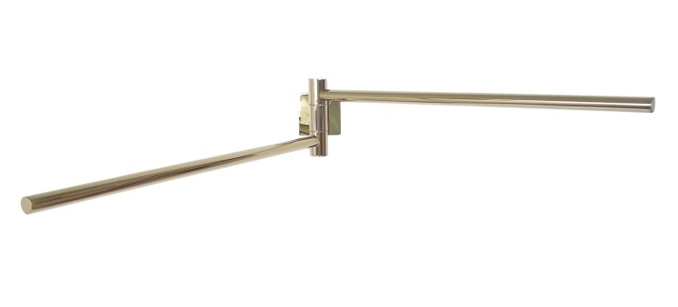 Wieszak na ręcznik ruchomy podwójny ARGIO Złoty STELLMAN®