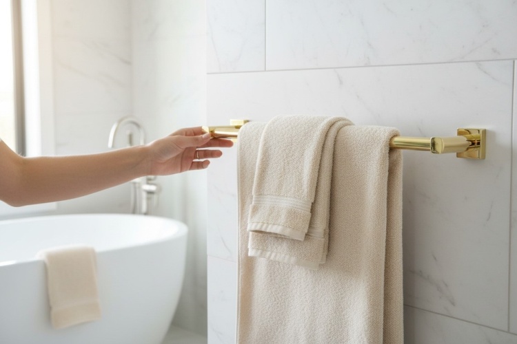 Uchwyt na ręcznik złoty ARGIO