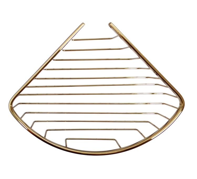 Półka narożna (koszyk) do łazienki złota LINORA Stellman