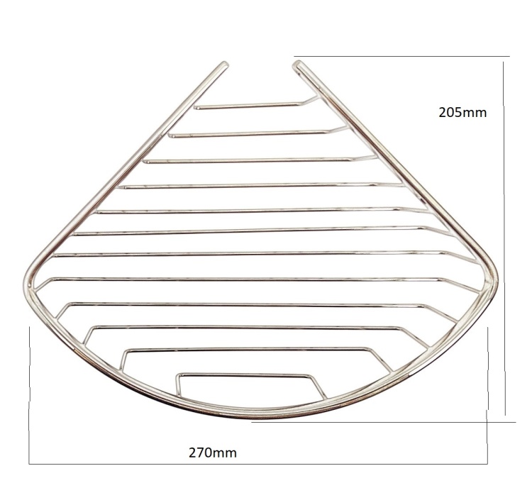 Półka narożna (koszyk) do łazienki złota LINORA Stellman - rysunek techniczny