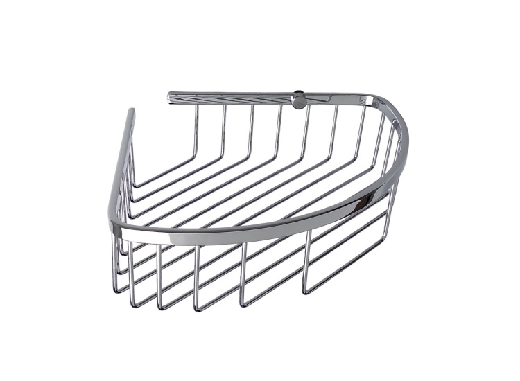 Półka narożna do łazienki chrom LINORA