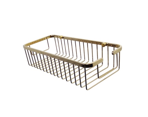 Koszyk metalowy do łazienki złoty LINORA