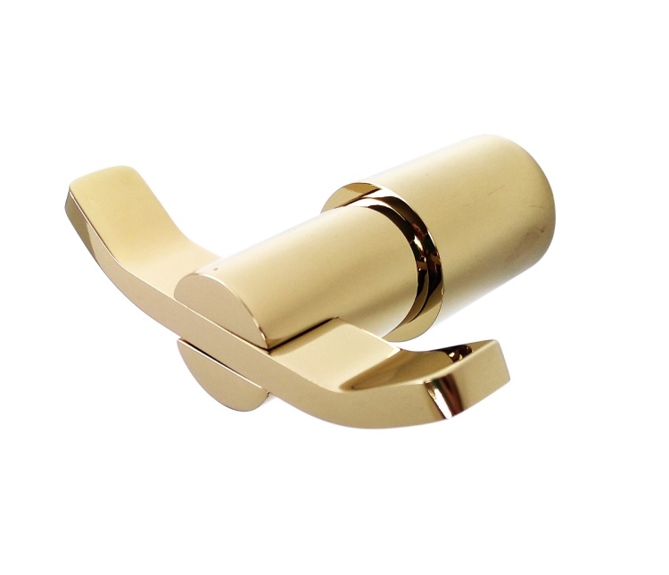 Wieszak podwójny złoty