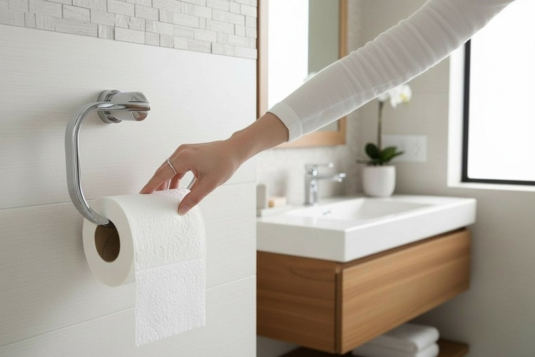 Wieszak chromowany na papier toaletowy Linora STELLMAN