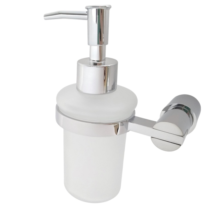 Dozownik do mydła ścienny chrom Linora