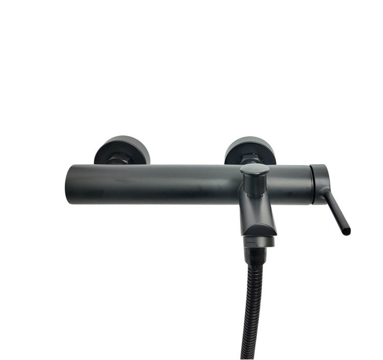 QUBUS Zestaw Natryskowy z Deszczownicą i Baterią Czarną UNO (9060B + 9222-5B)