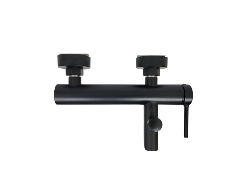 QUBUS Zestaw Natryskowy z Deszczownicą i Baterią Czarną UNO (9060B + 9222-5B)