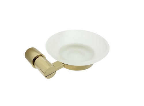 Uchwyt do mydelniczki zloty szklany LINORA