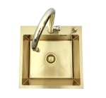 Zlewozmywak stalowy STELLMAN 5050 Gold z Dozownikiem i Baterią AFINO