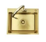 Zlewozmywak stalowy STELLMAN 6050 Gold z Baterią AFINO