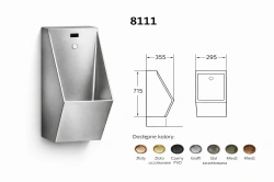 Pisuar bezdotykowy Stalowy Inox 8111S z fotokomórką Wandaloodporny  