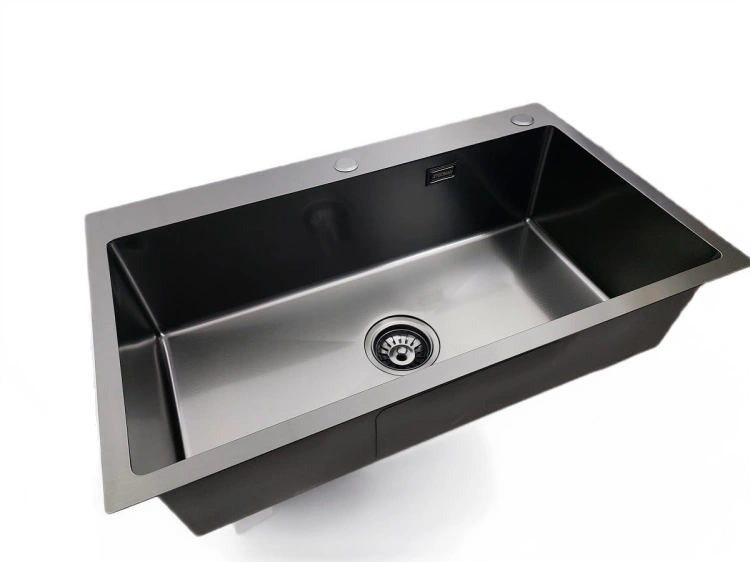 Zlewozmywak STELLMAN stalowy jedno komorowy STEEL 7545 czarny