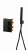 VIVID BLACK TR2 termostatyczna bateria natryskowa prysznicowa deszczownica Ultra Slim 25 cm CZARNA
