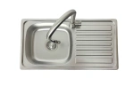Zestaw kuchenny Stellman® 75x40 LEN DEKOR + bateria AFINO INOX z wyciąganą wylewką