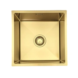 Zlewozmywak stalowy STEEL 4444p GOLD podwieszany