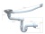 Wymiar techniczny syfonu do zlewozmywaka stalowego STEEL 5849R