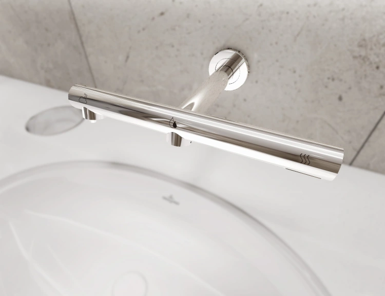Bateria umywalkowa Power 3w1 podtynkowa z suszarką i dozownikiem inox