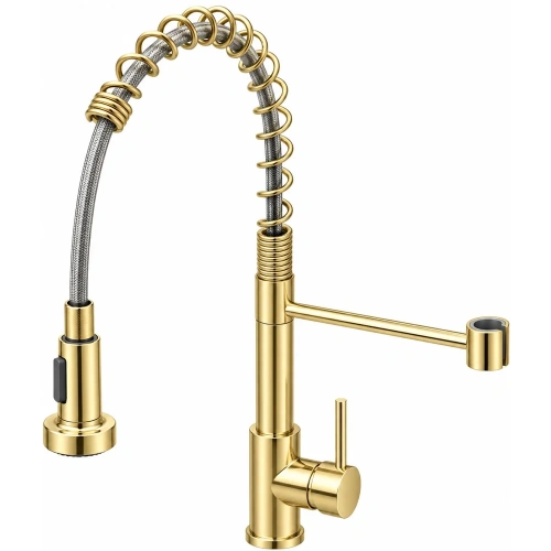 SANTI Gold — bateria kuchenna Light Gold z elastyczną wylewką