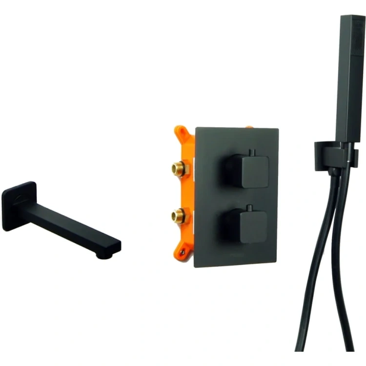 VIVID BLACK TR2 termostatyczna bateria wannowa CZARNA
