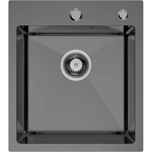 2 Zlewozmywak stalowy STEEL 4045 Czarny