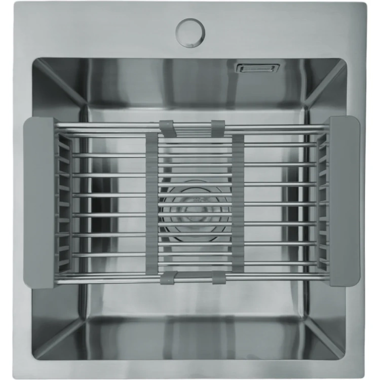 Zlewozmywak stalowy STELLMAN 4550 Inox + Koszyk szary